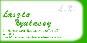 laszlo nyulassy business card